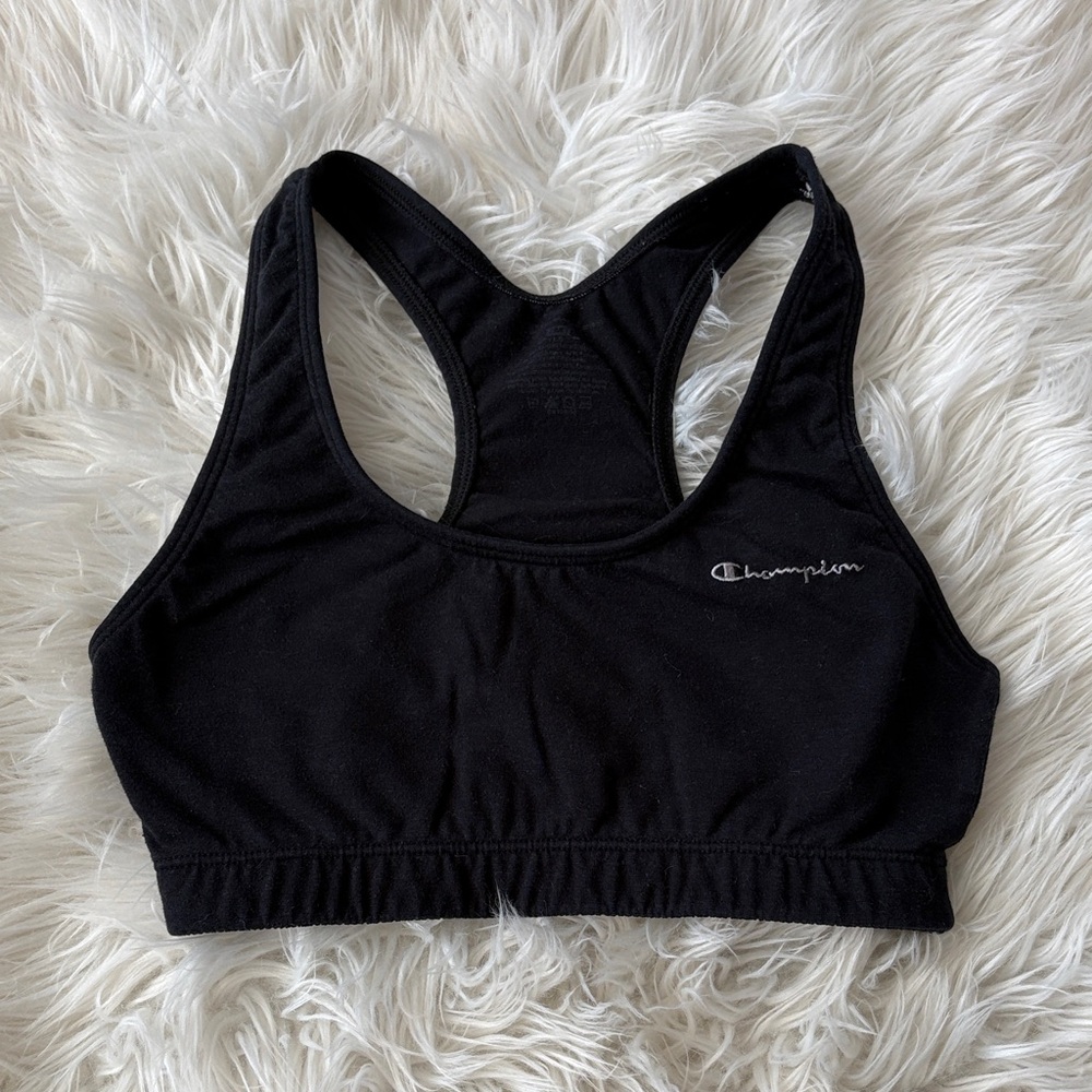 Champion Women's Black Racerback Athletic Sports Bra